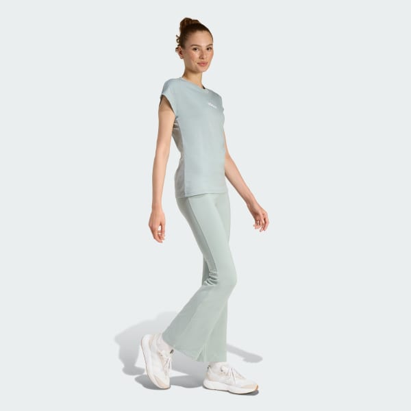 Green Essentials Small Logo Flared Leggings