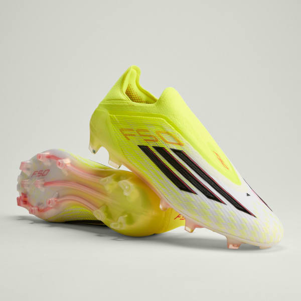 Yellow F50 ELITE Laceless Firm Ground Soccer Cleats