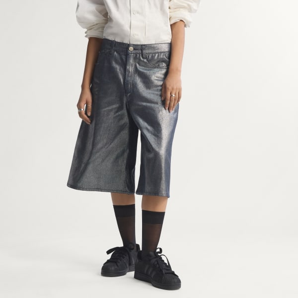 Silver FIREBIRD JORTS DENIM