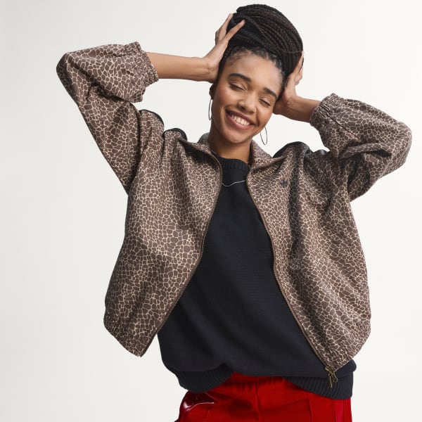 Brown FIREBIRD OVERSIZED AOP DENIM JACKET