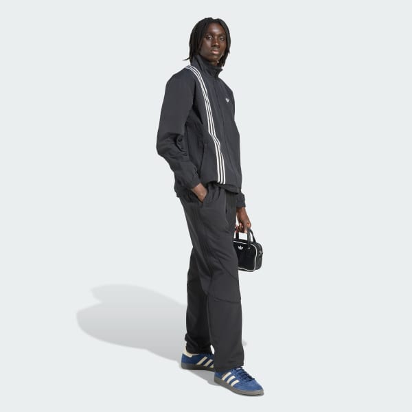 Black Firebird Front Stripes Woven Track Top