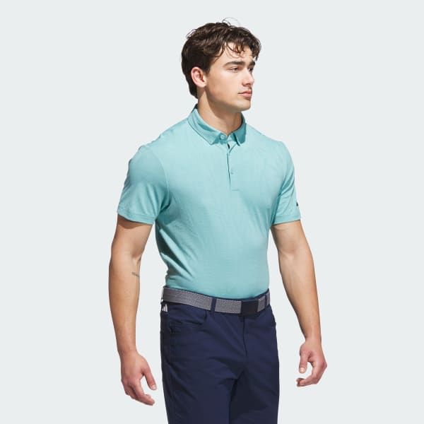 Turquoise Go-to Textured Polo Shirt