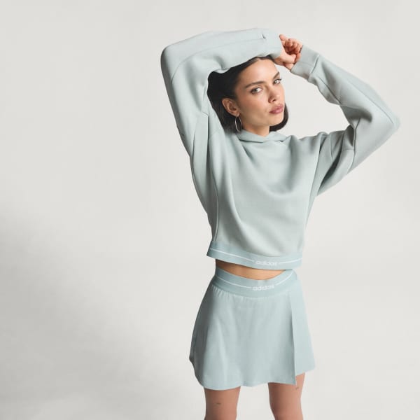Green Hyperglam Cropped Hoodie