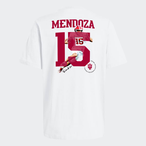 White Indiana Hoosiers Fernando Mendoza Graphic T‑Shirt