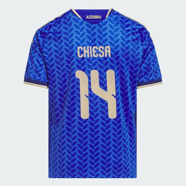 Blue Italy 26 Home Chiesa Kids Jersey
