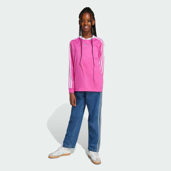 Pink Jaquard Long Sleeve Top Kids