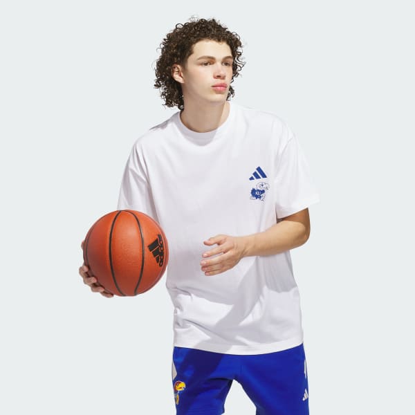 White Kansas Jayhawks Chapter Basketball Tee