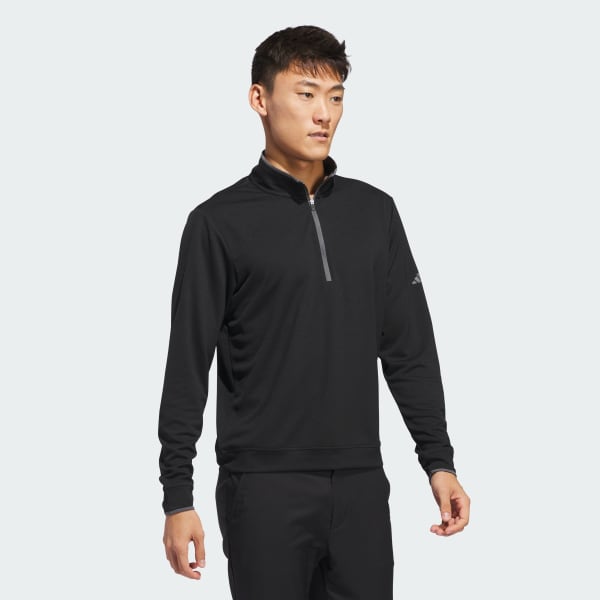 Black Lightweight Half-Zip Top