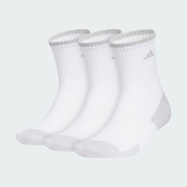 White Men's Cushioned X 4 3-Pack Mid-Crew
