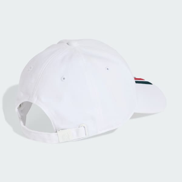 White Mexico 26 Baseball Cap With 3 Stripes