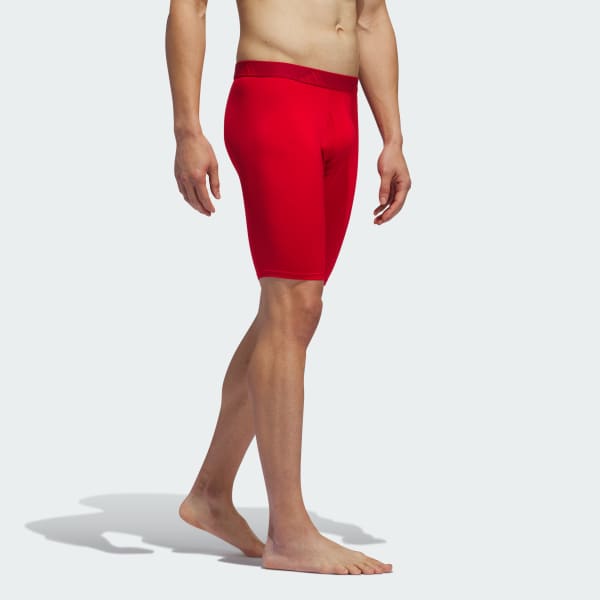 Red Microfiber 3-Pack Long Boxer Briefs