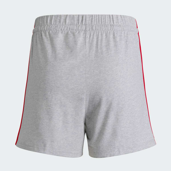 Grey Nebraska Cornhuskers Essentials 3-Stripes Short