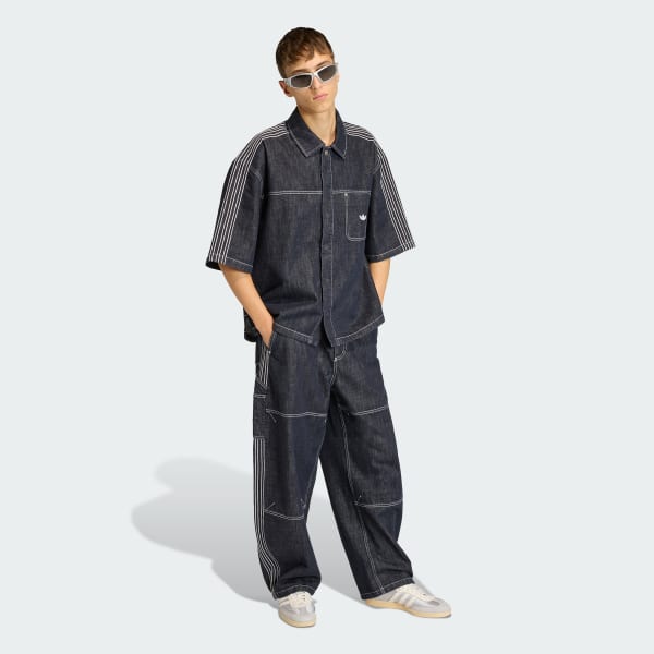 Blue ORIGINALS DENIM SHORT SLEEVE WORK SHIRT