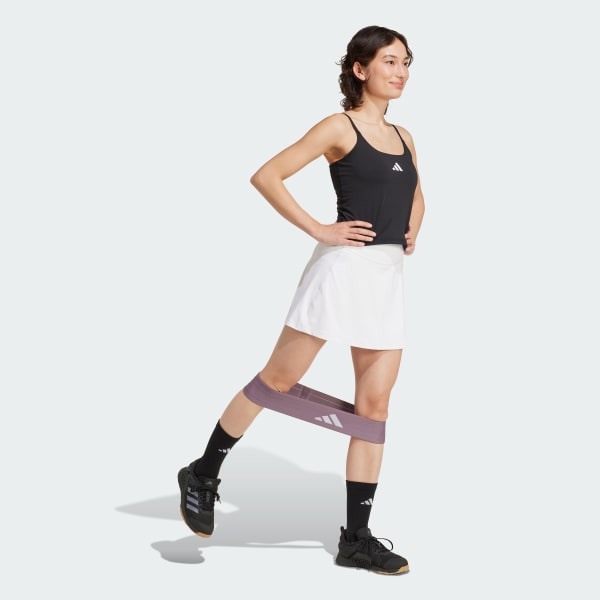 White Optimé Skort With Integrated Bike Shorts