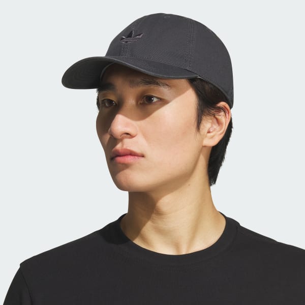 Grey Relaxed Trefoil Strapback Hat