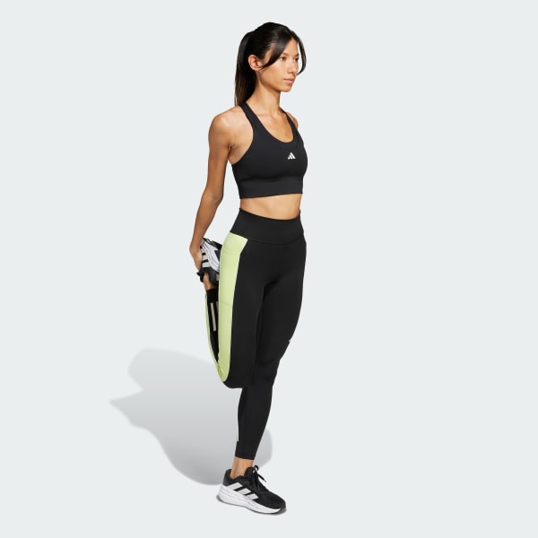 Black Run Pocket Medium Support Bra