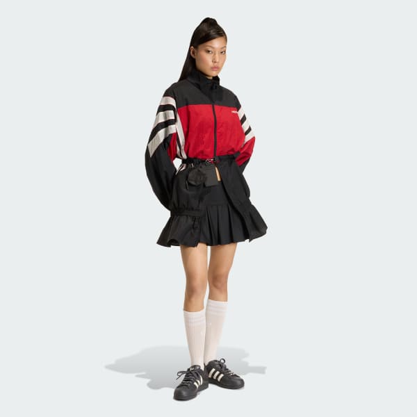 Black SANTIAGO WOVEN TRACK TOP