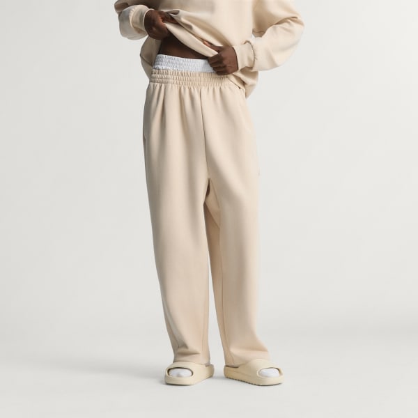 Beige SOFT LUX STRAIGHT LEG PANTS