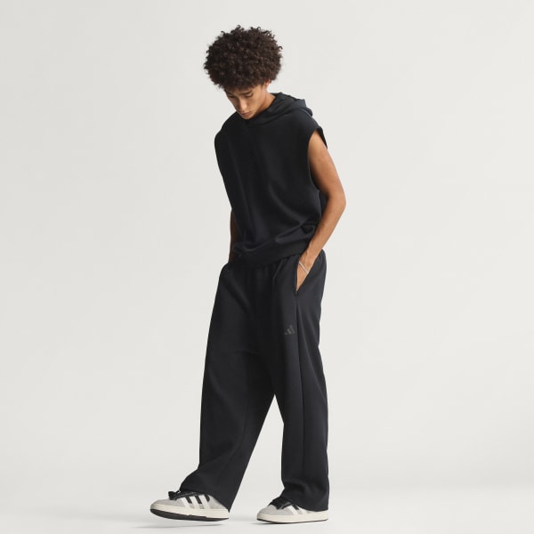 Black SOFT LUX STRAIGHT LEG PANTS
