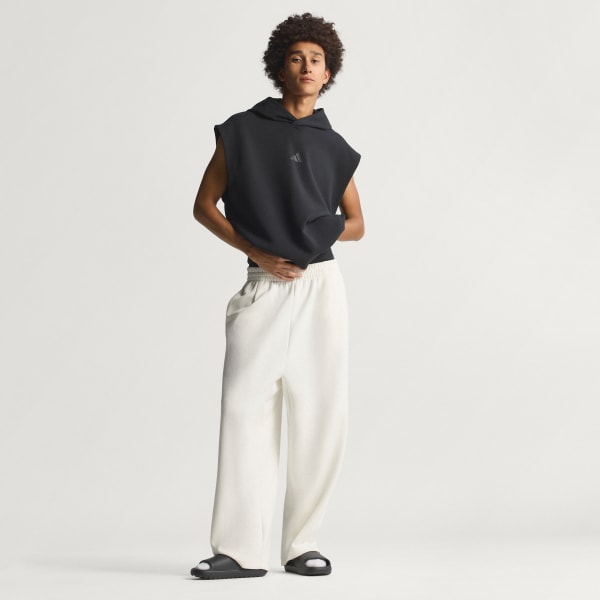White SOFT LUX STRAIGHT LEG PANTS