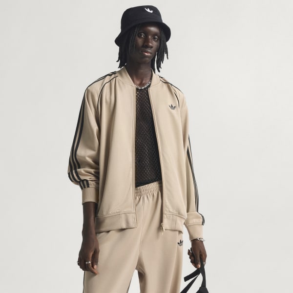 Beige SST ADICOLOR CLASSICS LOOSE TRACK TOP