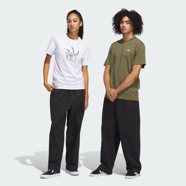 Black Skateboarding Pintuck Pants (Gender Neutral)