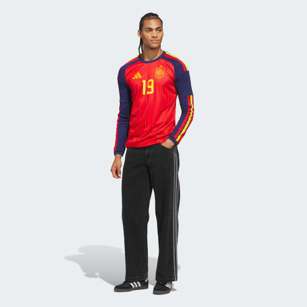 Red Spain 26 Home Yamal Long Sleeve Jersey
