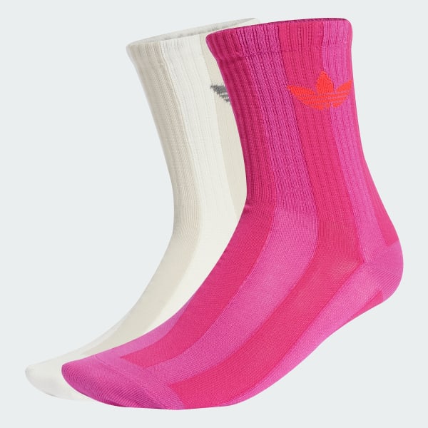 White Striped Crew Socks 2 Pairs