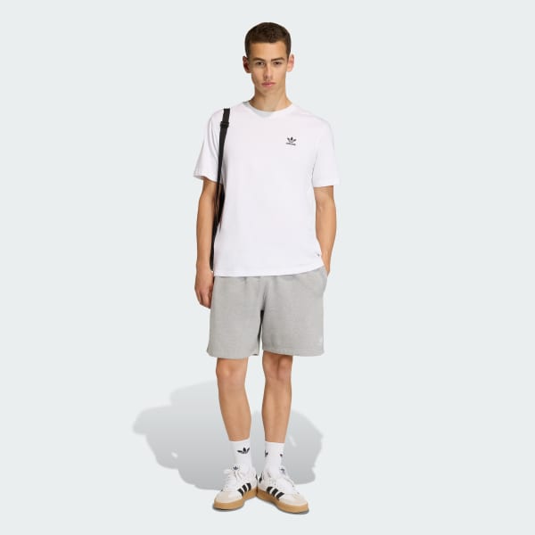 Grey TREFOIL ESSENTIALS 7 inch FLEECE SHORTS