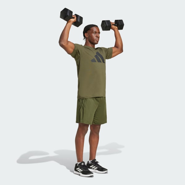 Green Train Essentials Logo Training Shorts