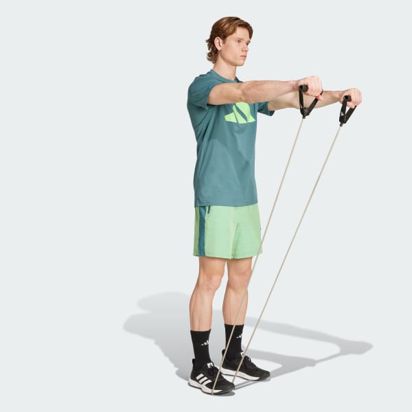 Green Train Essentials Woven Mélange Shorts