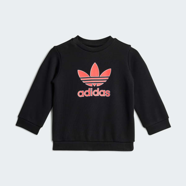 Black Trefoil Crew Set Kids