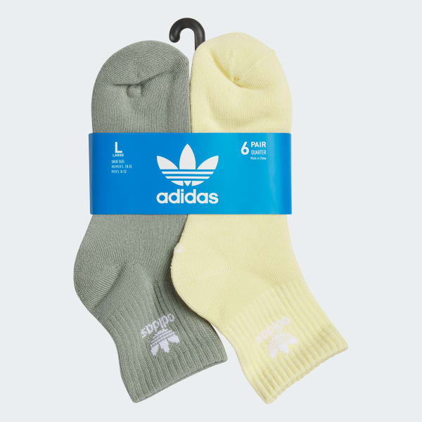 Silver Trefoil Quarter Socks 6 Pairs