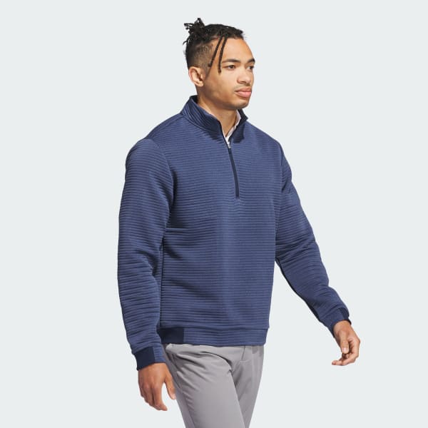 Blue Ultimate365 DWR Textured Quarter-Zip Pullover