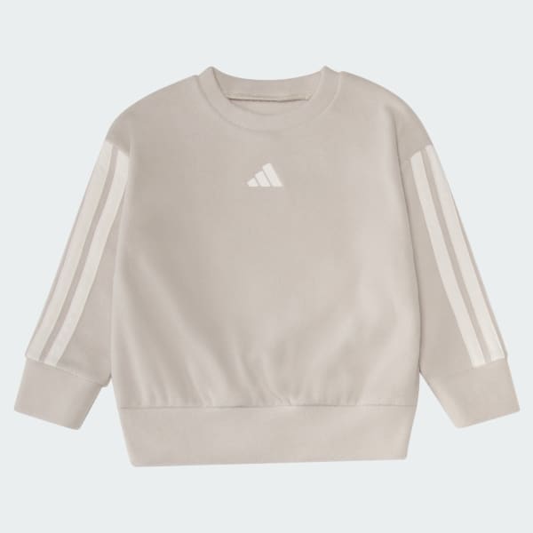 Beige Winterized 2-Piece Long Sleeve Fleece Pullover & Jogger Set