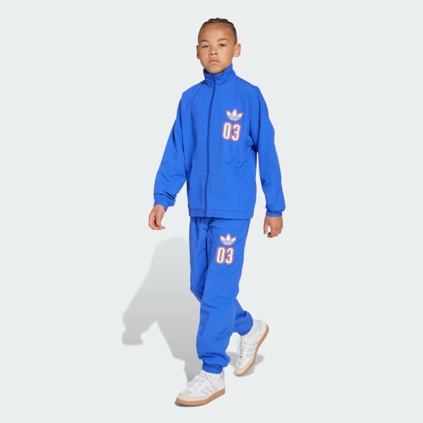 Blue Woven Track Pants Kids