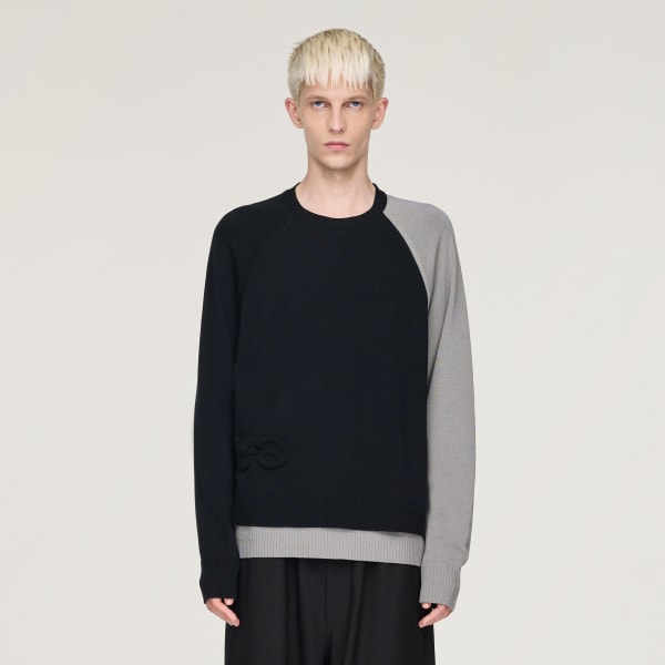 Black Y-3 Logo Knit Crew