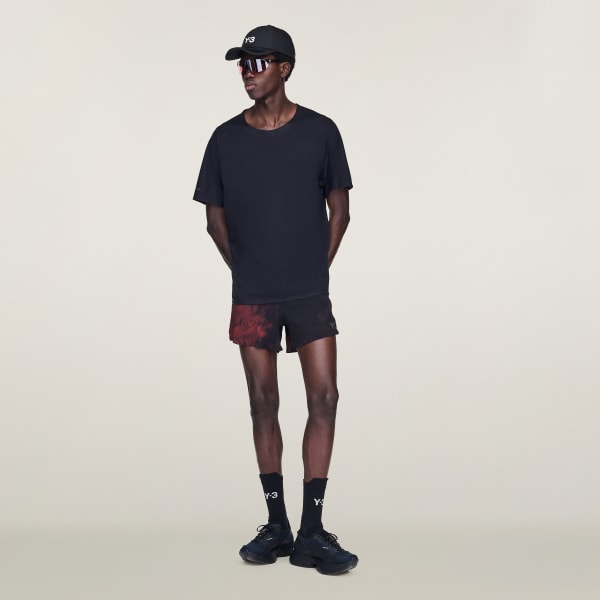 Black Y-3 Running Short Sleeve Tee