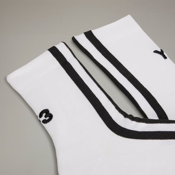 White Y-3 Stripes Socks