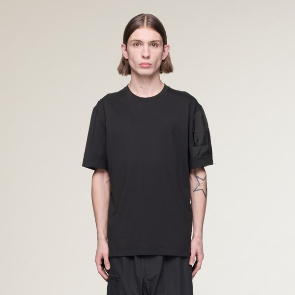 Black Y-3 UTILITY SHORT SLEEVE TEE