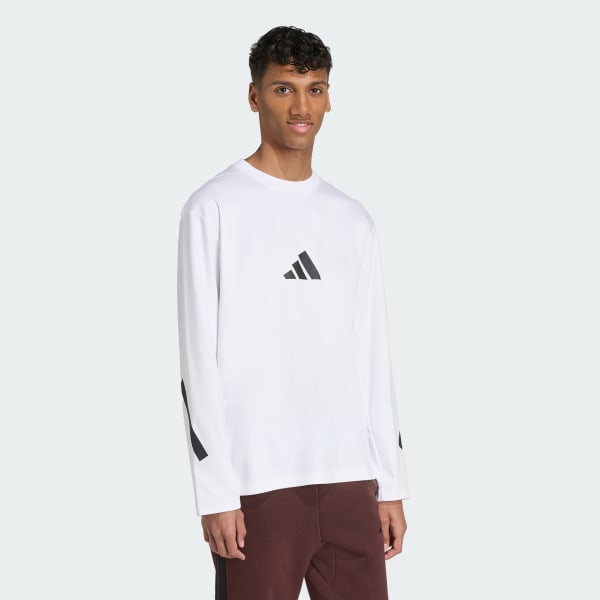 White Z.N.E. Long Sleeve Tee