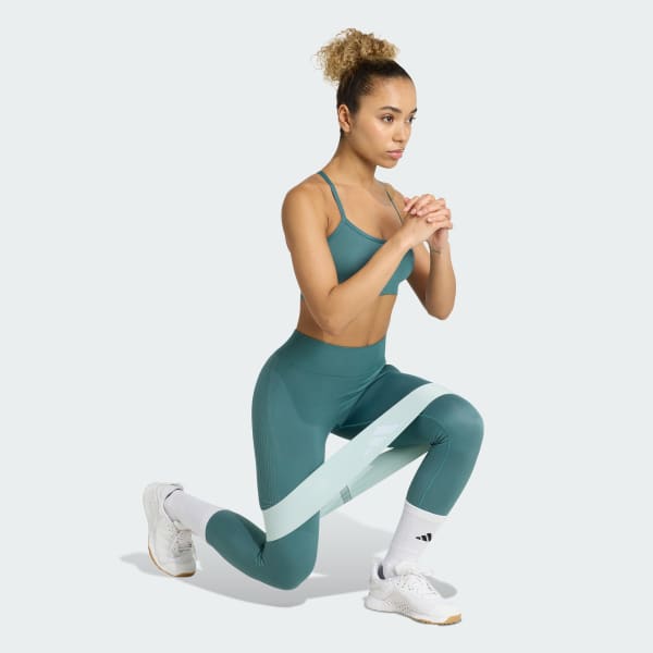 Green Workout Essentials Light-Support Knit Bra