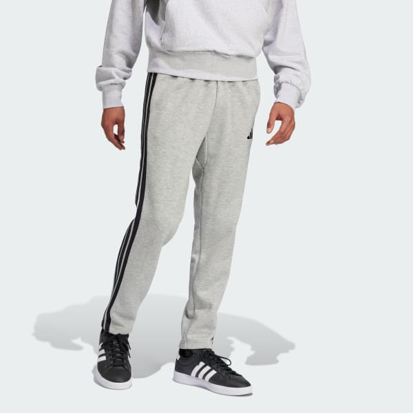 Grey Essentials 3-Stripes Open Hem Fleece Pants