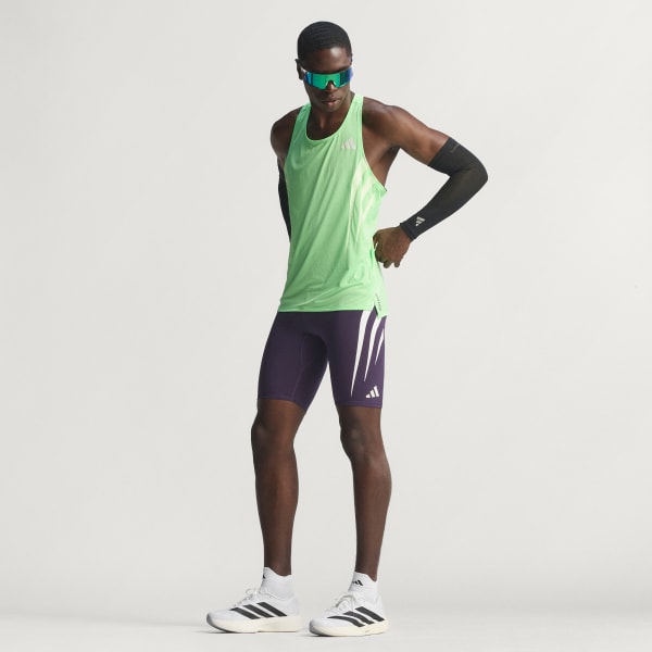 Purple Adizero NYC Running Short Tights