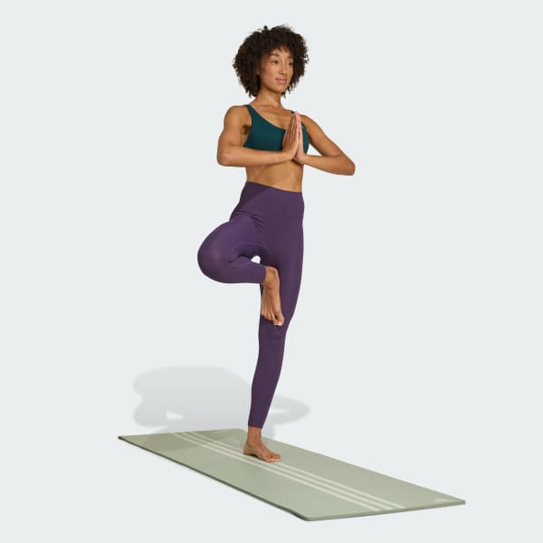 Purple adidas All Me Rib 7/8 Leggings