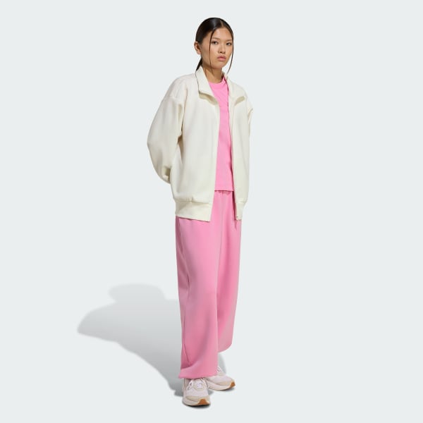 White Soft Lux Loose Full-Zip