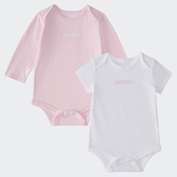 Pink adidas 3-Piece Logo Bodyshirt & Pant Set