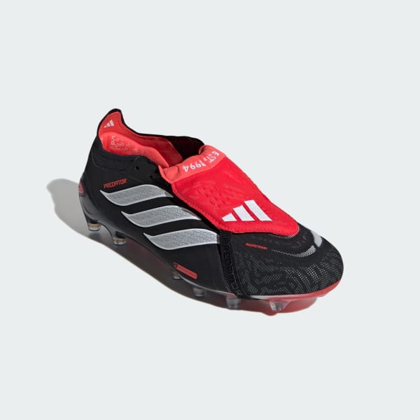 Black Predator Elite Fold-Over Tongue Artificial Ground Soccer Boots