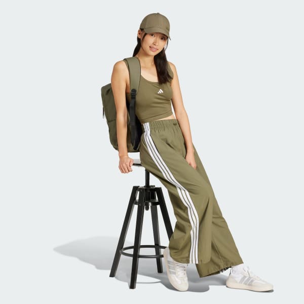 Green Essentials 3-Stripes Lifestyle Woven Parachute Pants