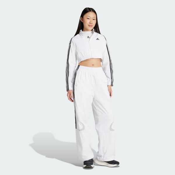 White Teamgeist Adicolor Cropped Track Top